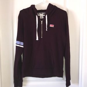 🧵 Pink Zipper Pullover Hoodie